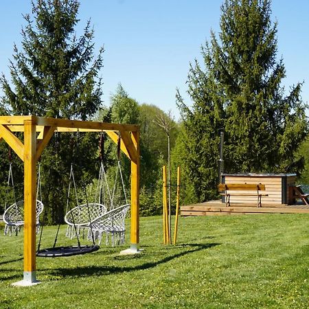 Domek Z Kominkiem Nad Jeziorem Z Jacuzzi Ogrodowym Sumowo  Exterior photo
