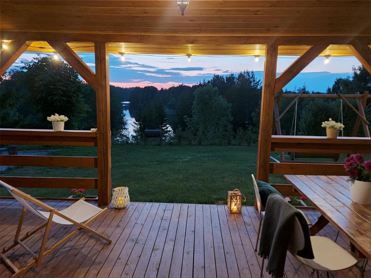 Domek Z Kominkiem Nad Jeziorem Z Jacuzzi Ogrodowym Sumowo  Exterior photo